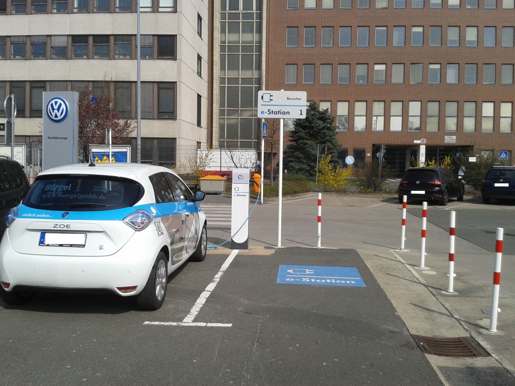 Foto der Ladestation Parkplatz Tor 3